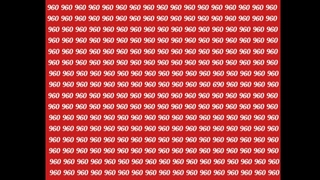 Only People With Strong Vision Can Spot The Odd Number Among The 960s In Under 10 Seconds
